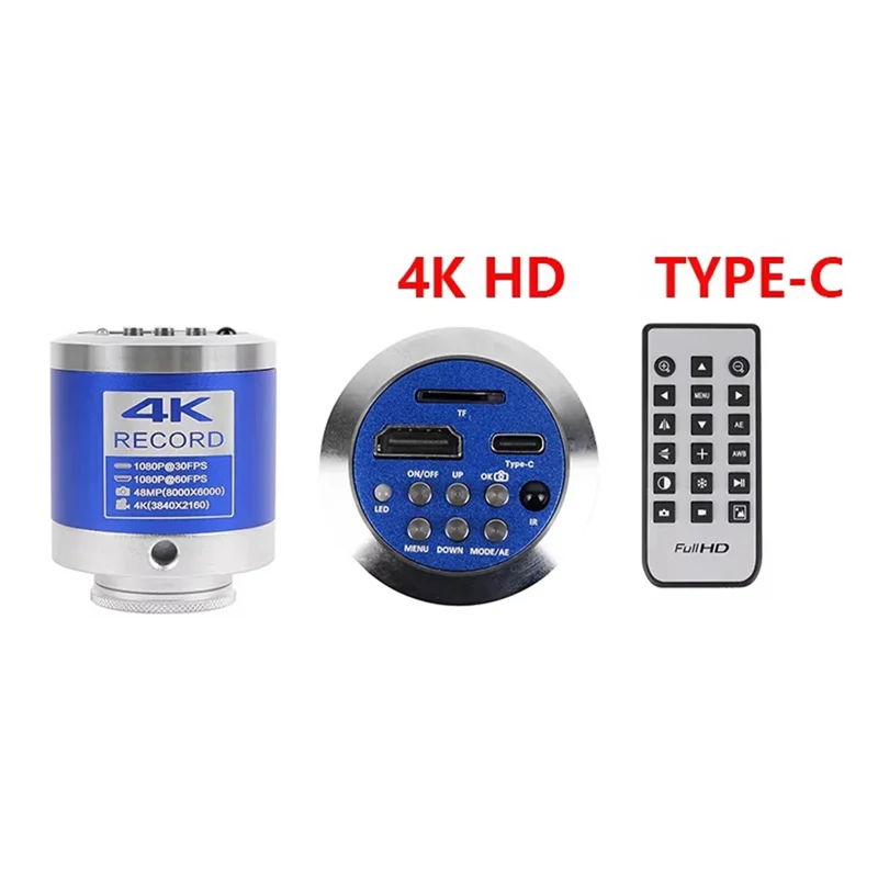 

The New 1080P 4K Digital Microscope Full HD Industrial C-Mount Digital Camera PCB Welding Phone Repair Microscope EU Plug