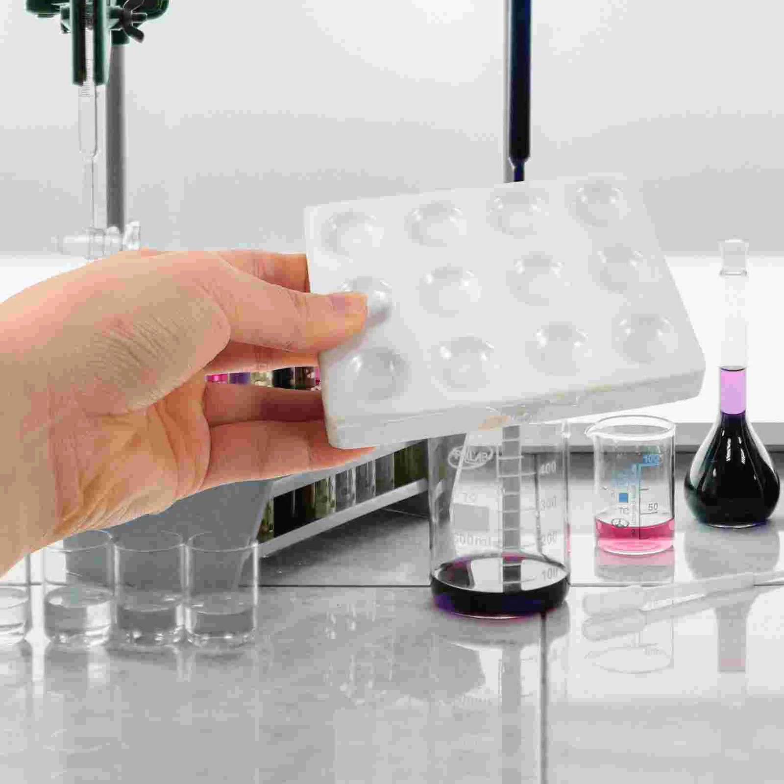 화학 테스트 포인트 실험실 실험 도자기 컴팩트 사이즈를 위한 2 Pcs 세라믹 반응 플레이트 구멍 스폿