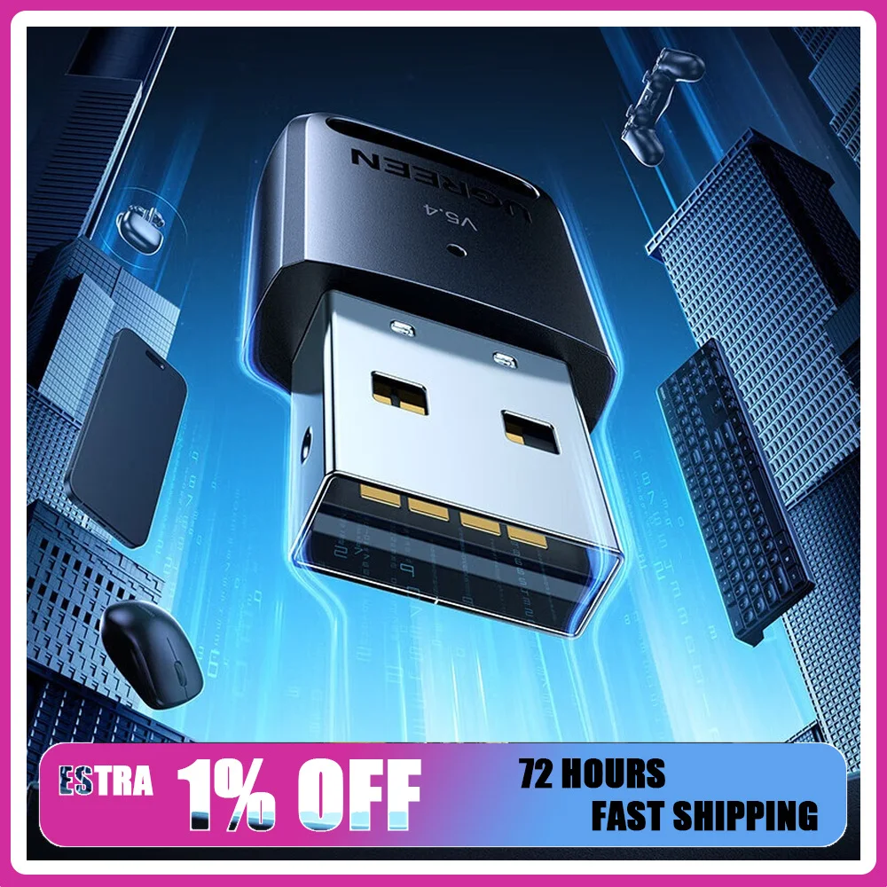 UGREEN CM748 35058 USB Bluetooth 5.4 Adapter Wireless Dongle for Windows 7 8.1 10 11 PC Laptop