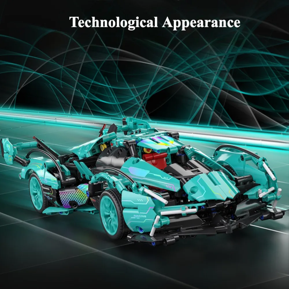 1:14 blocos de construção técnicos rc carro corrida velocidade veículo modelo brinquedos construção super corredores tijolos brinquedos para crianças presente