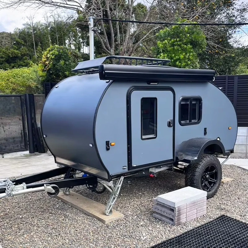 Mini Off-Road Teardrop Camper, Small RV Trailer Towable by Truck & SUV For Outdoor Camping
