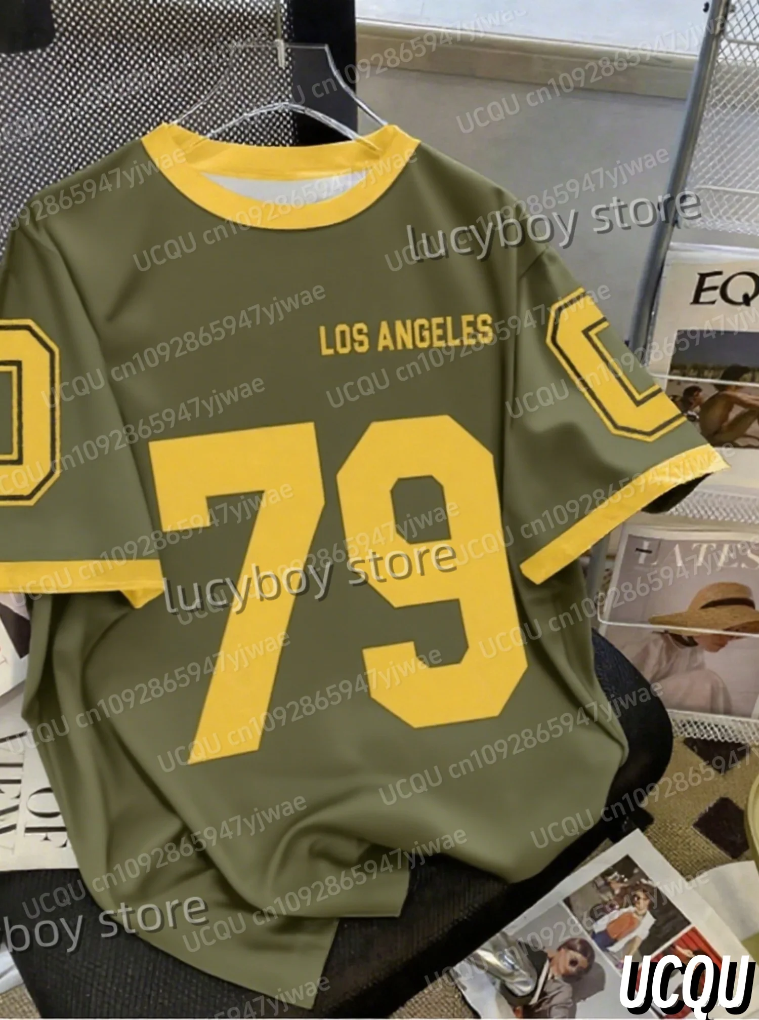 الجديد في الصيف الرجال الرياضة فضفاضة مريحة تي شيرت رجالي رقم 79 طباعة الرجال قصيرة الأكمام الأعلى اليومية الشارع رجالي جيرسي تي شيرت