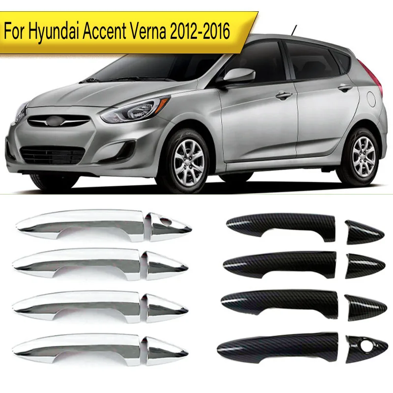 

Для Hyundai Accent Verna 2012-2016 4-дверная ручка, декоративная накладка, декоративные наклейки из АБС-пластика