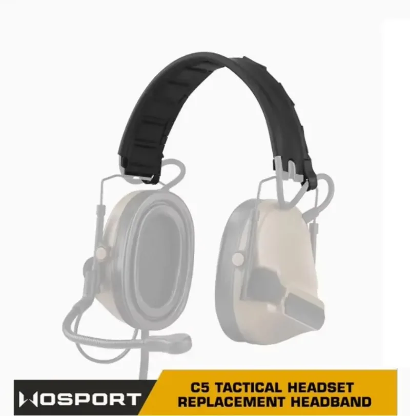 WOSPORT C5 Headset Band Skin Friendly TPE Replacement Strap Flexible Foldable Tactical Headphone Headband for Airsoft Hunting