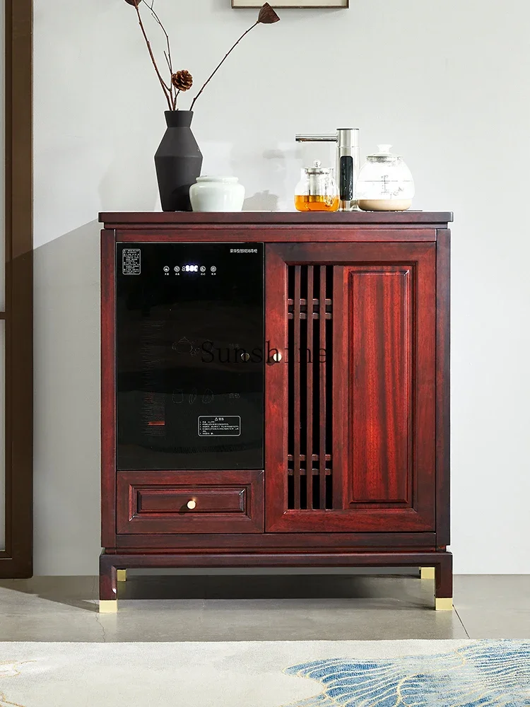 Chinese solid wood automatic intelligent water dispenser with disinfection integrated cabinet tea cabinet