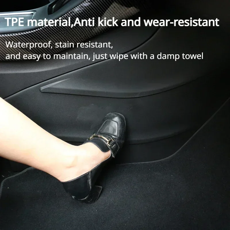 TPE Anti Kick Pad for Tesla Model Y/3/3+ Highland 2024 HW4.0 Central Control Side Defense Pads Protective Cover Car Accessories