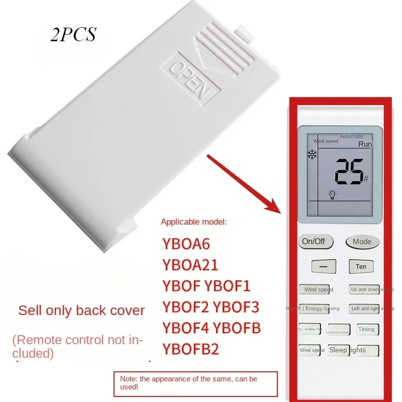 2Pc YBOA6  Remote control battery back cover for GREE YBOF1 YBOF2 series air conditioner