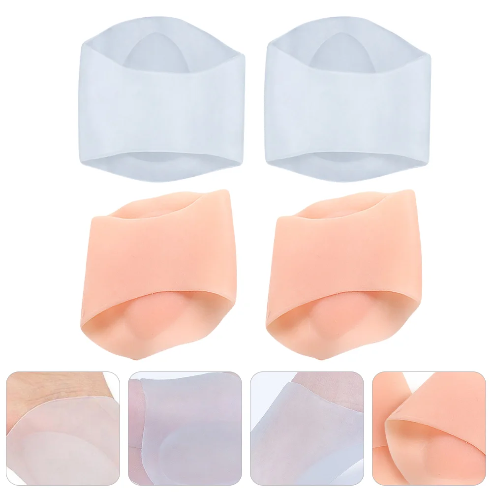 

2 Pairs Silicone Arch Support Adhesive Shoe Cushions Pad Flat Feet Insole Pads Foot Brace Silica Gel Care