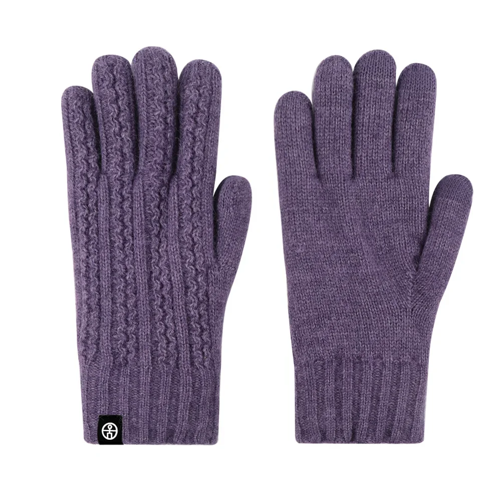 2024 new women\'s warm gloves winter touch screen plus fleece gloves cold warm wool knitted gloves