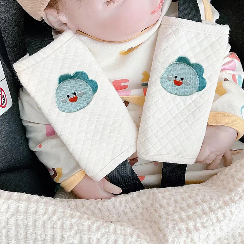 Baby Car Seat Belt Shoulder Protect Cover Children\'s Cartoon Seat Baby Strap Cover Anti-Wear Prevent Strangulation Cover