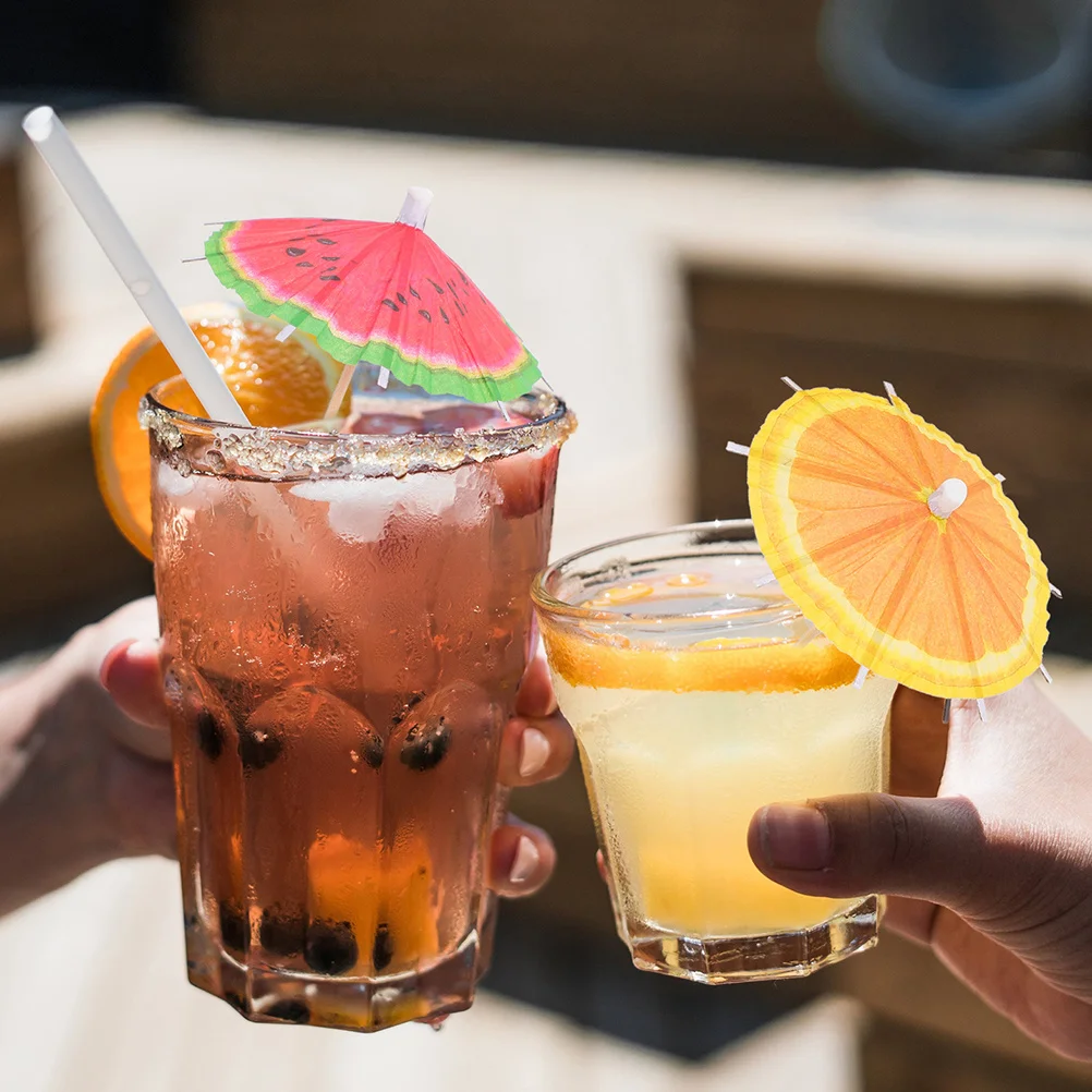 

150 шт., бамбуковые палочки для зонтов с арбузом, декоративные зубочистки для закусок, фруктов, напитков, товары для вечеринок, зонтик, зубочистки