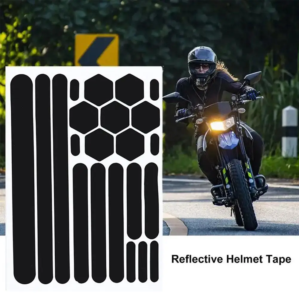 

Reflective Stickers for Helmets Invisible Helmets Stickers Self-adhesive Reflective Tape for Helmets Bike Motorcycle Scoote M0V0