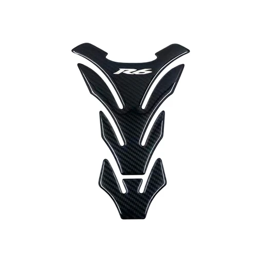 Imagen 2 del producto Pegatina R6 con apariencia de carbono 3D, Protector de almohadilla de depósito para motocicleta, pegatinas para Yamaha YZF600 YZF-R6 R6S, calcomanías para tanque