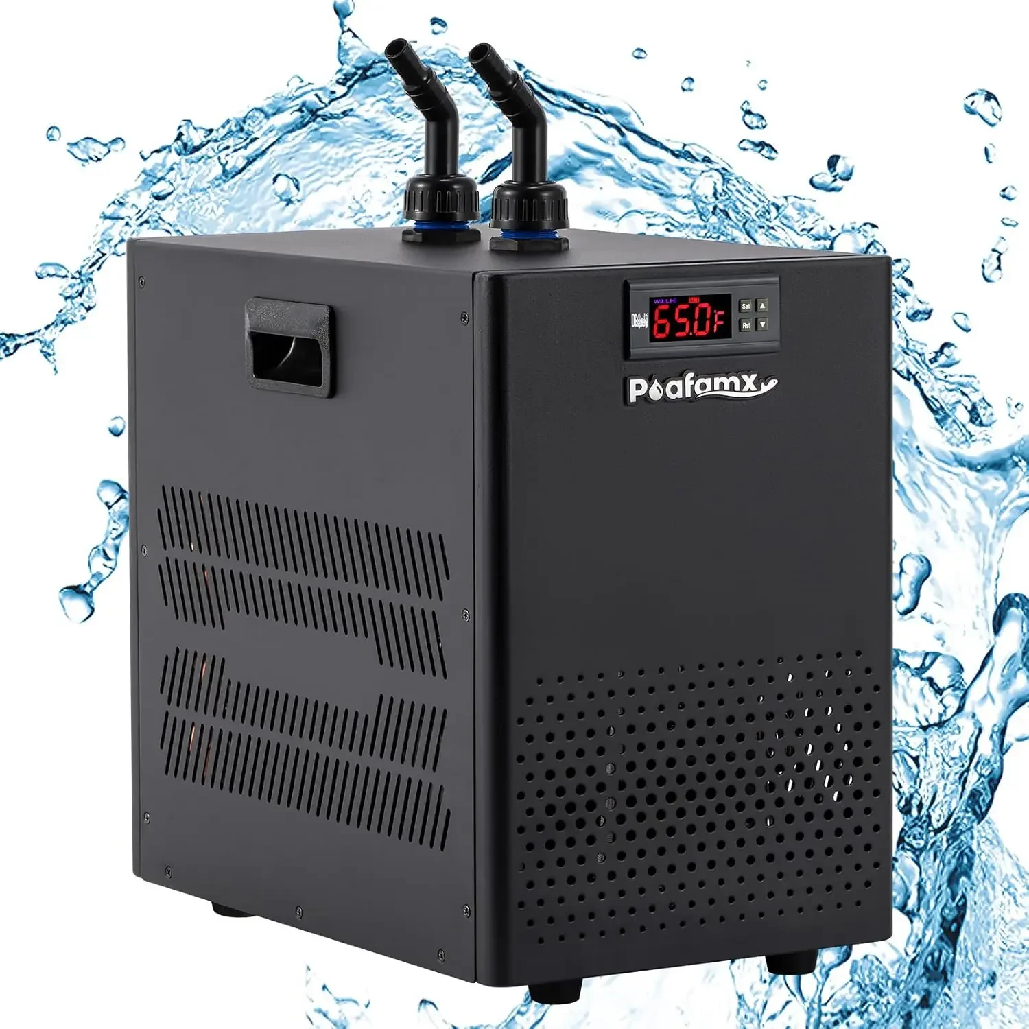 

Aquarium Chiller 26gal, 1/13 HP Small Water Chiller for Axolotl, Fish Tank Cooler with Quiet Compressor for 20-30 Gallon Saltwat