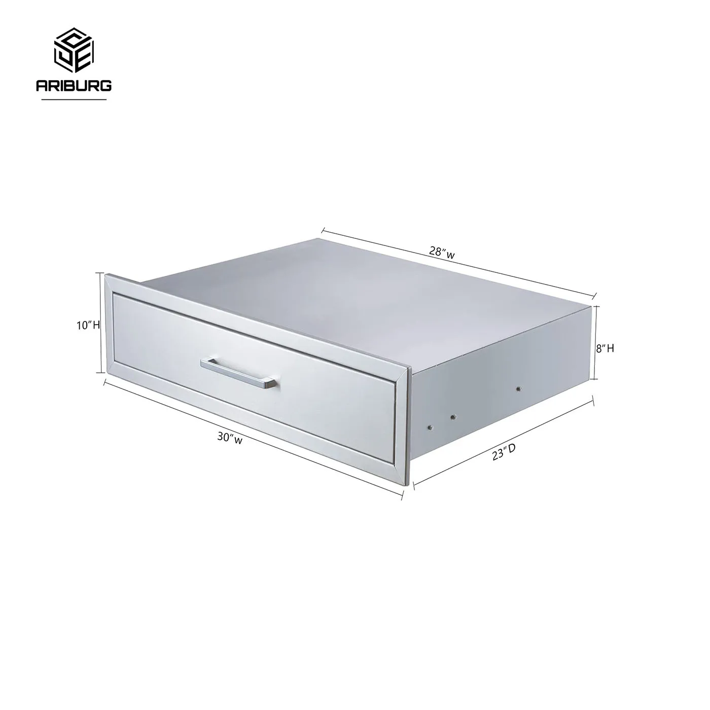 

Outdoor Kitchen Single Drawer Stainless Steel BBQ Single Drawer Enlarger Drawer Flush Mount for Outdoor Kitchens BBQ Islands