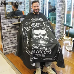 Retro Pattern Haircut Cloth Barber Polyester Apron Hairdressing Waterproof Cape Salon Antistatic Hairdresser Capes Styling Tools