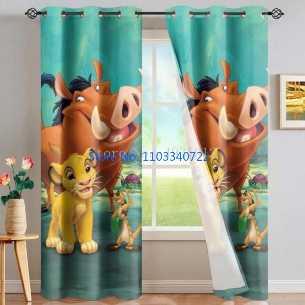 

Anime Lion King Simba Buddy Wild Boar Kids Window Curtains Blackout Shading Curtain for Bedroom Home Textiles Decor Child Gift