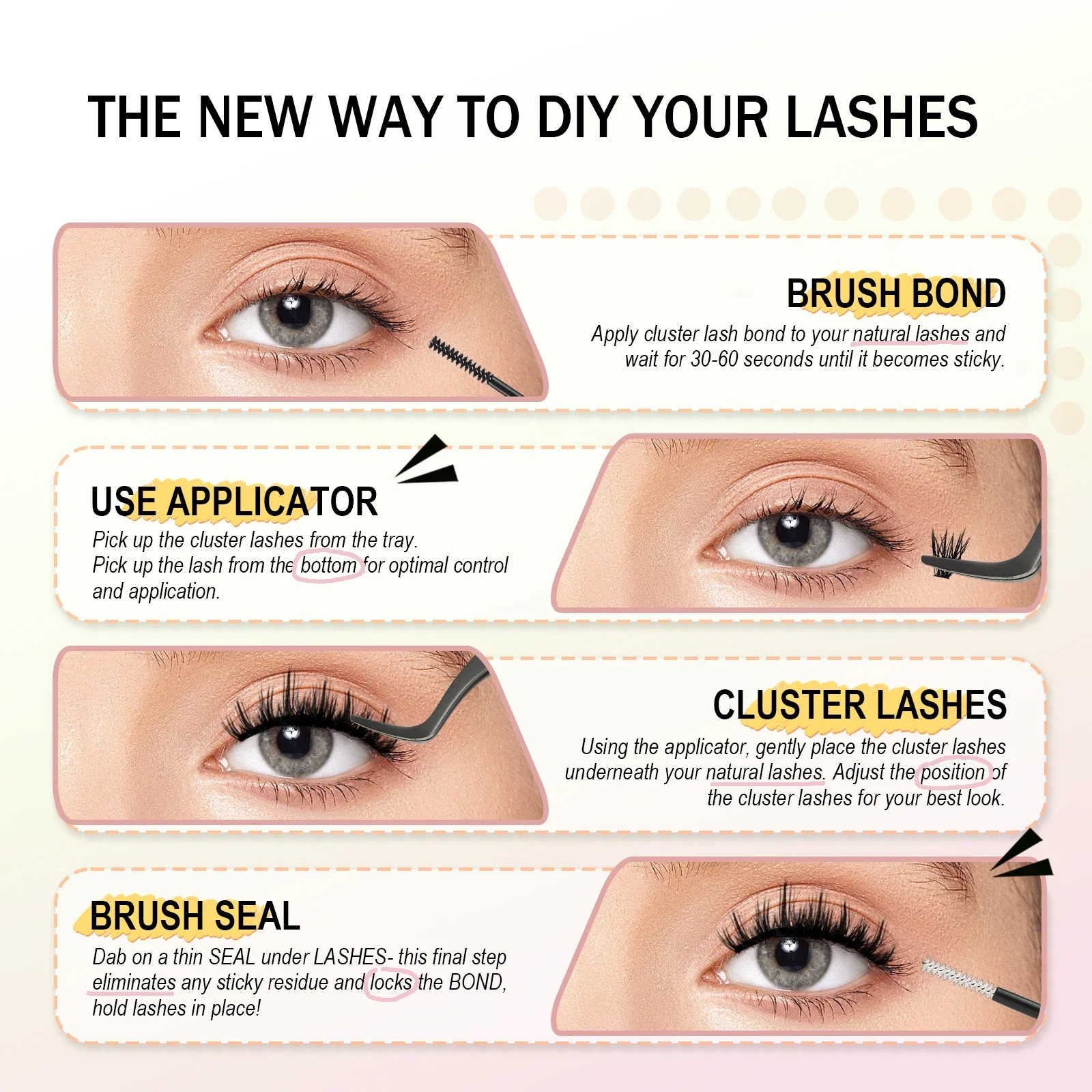 88 pçs mangá cílios cluster cílios postiços individuais lash clusters 3d individual mangá fofo macio natural cílios extensão