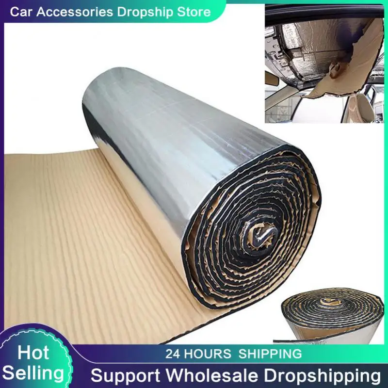 50x200 سنتيمتر 3/5/6/10 مللي متر سيارة الصوت المميت حريق العزل الحراري حصيرة الألومنيوم احباط الضوضاء عازلة للصوت سيارة هود المحرك أداة