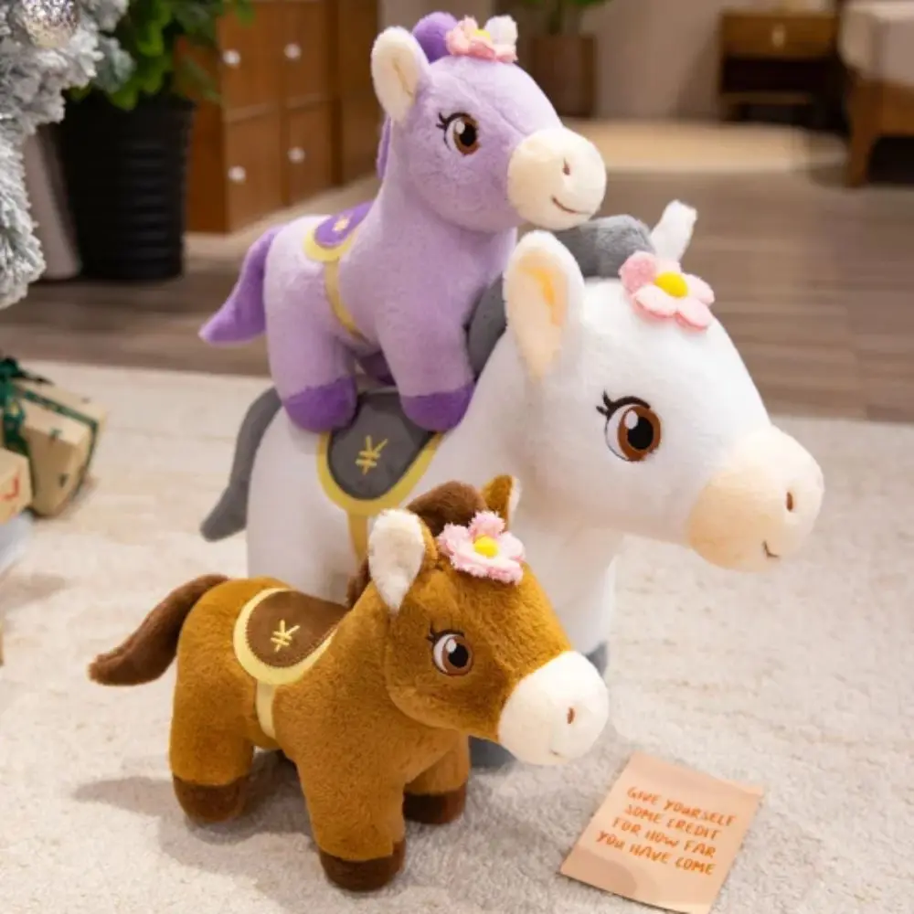 

Cozy Stuffed Pony Colorful Design Funny Friends Stuffed Horse Cute Little Horse Blessing Gift Lucky Wealth Pony Friends Gift
