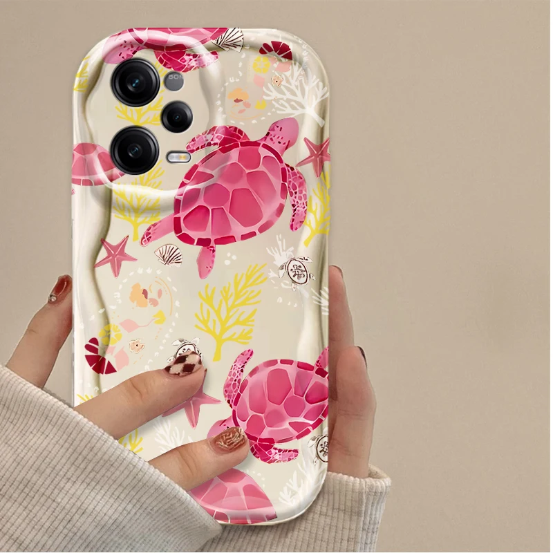 Flower Marine Organism Phone Case for Xiaomi Redmi Note 14 13 12 11 10 9 Pro Plus 14S 12S 11S 10S 9S Redmi 14C 14R 13C 12 4G 5G
