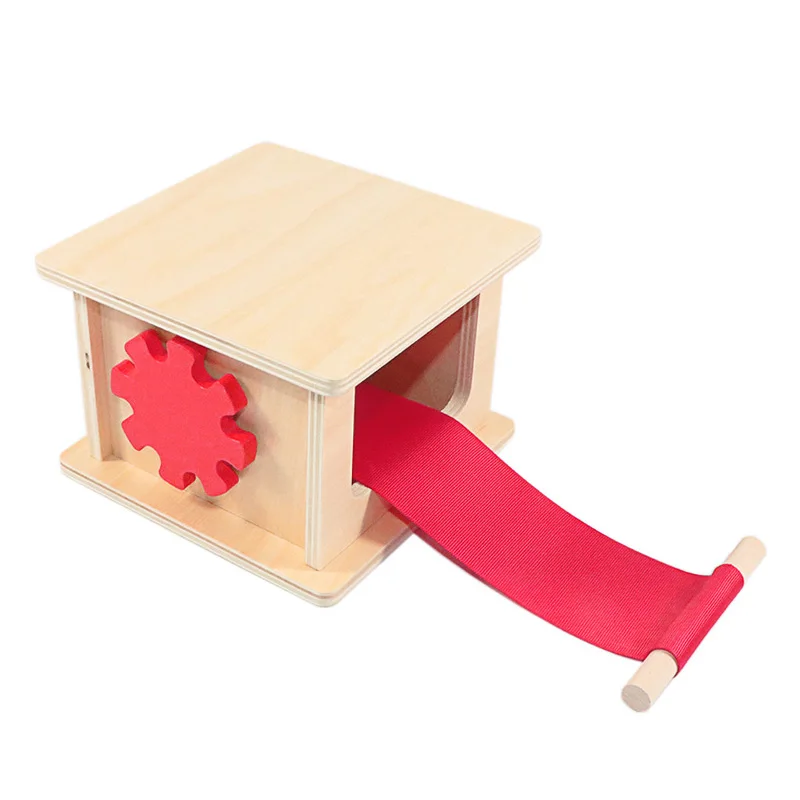 Montessori Materials Wood Winder Reel Toy Cloth Rolling Machine Pull Roll Work Toys For Children Early Learn Baby 1-3 Years Old