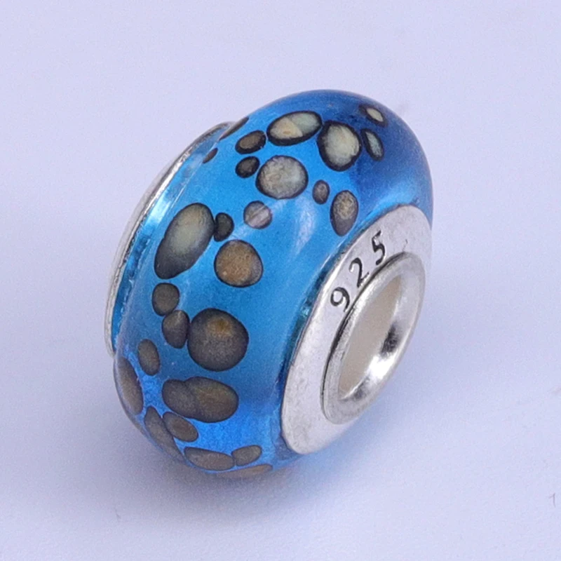 Europeu Colorido Lampwork Glass Bead, Murano Aolly Charme, Fit para Pan Marca Colar, Pulseiras, Bangle, DIY Mulheres, Meninas Jóias, Mais Novo