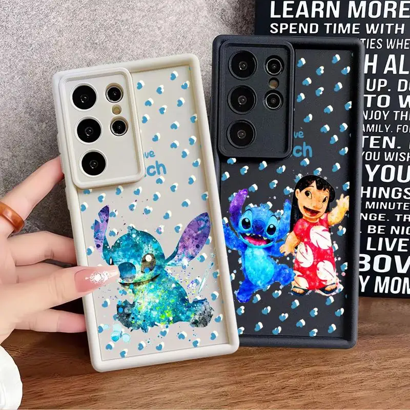 Phone case for Samsung Galaxy S24 S22 S21 Ultra A13 cases S20 FE S23 S24plus S21fe 12C fundas Cover D-disneys Cute Stitch Angel