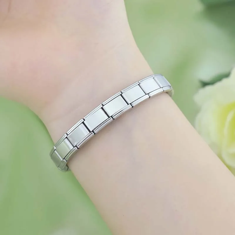 Trusta 2024 New Fashion Minimalist Personality Elastic Charm Italian 9mm Bracelet Stainless Steel For Women Girls Jewelry G015