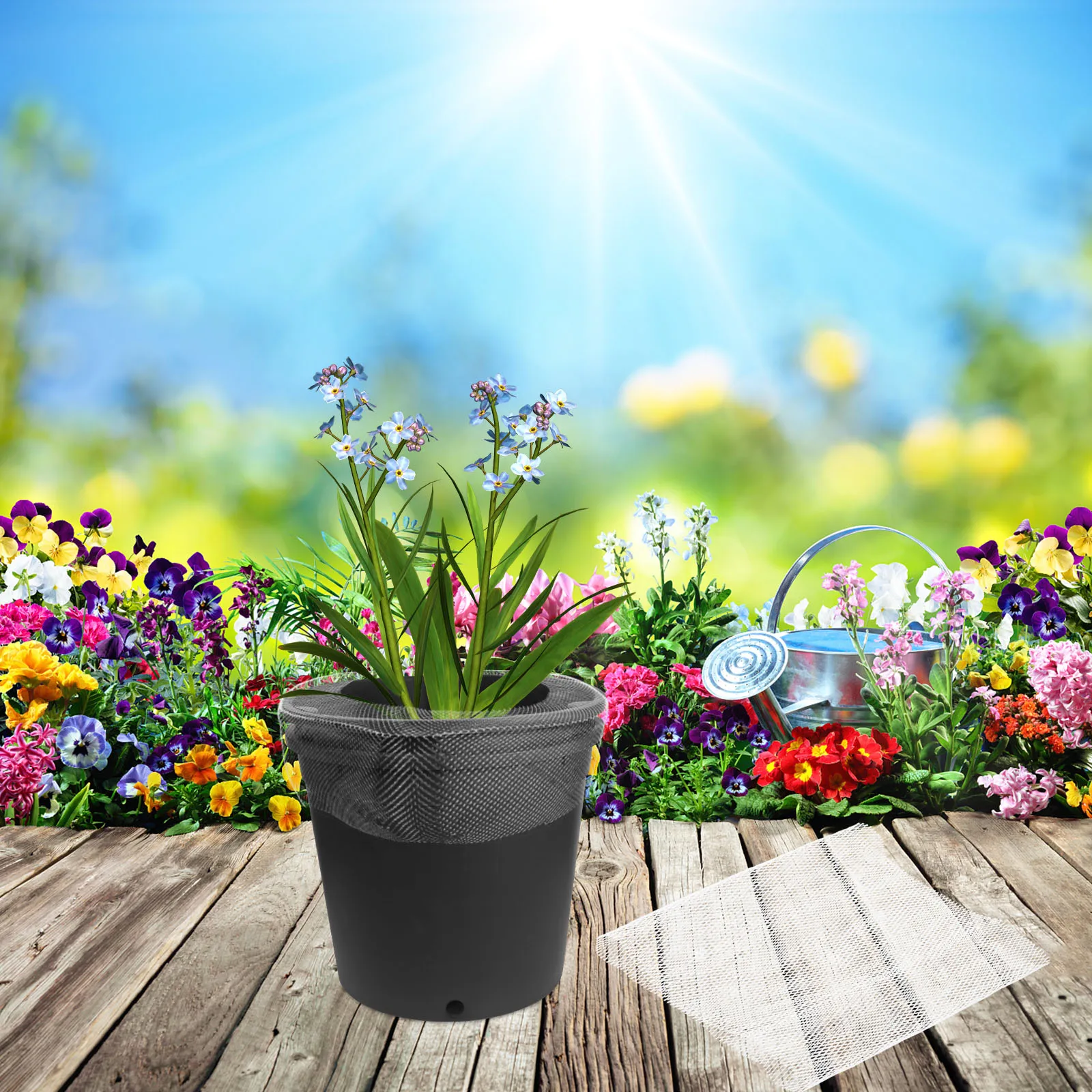 

Anti-slip Flower Pot Net Pocket Mold Prevention Sleeves Daily Use Planter Cover Plastic Elastic Bonsai Easy-to-use Solution