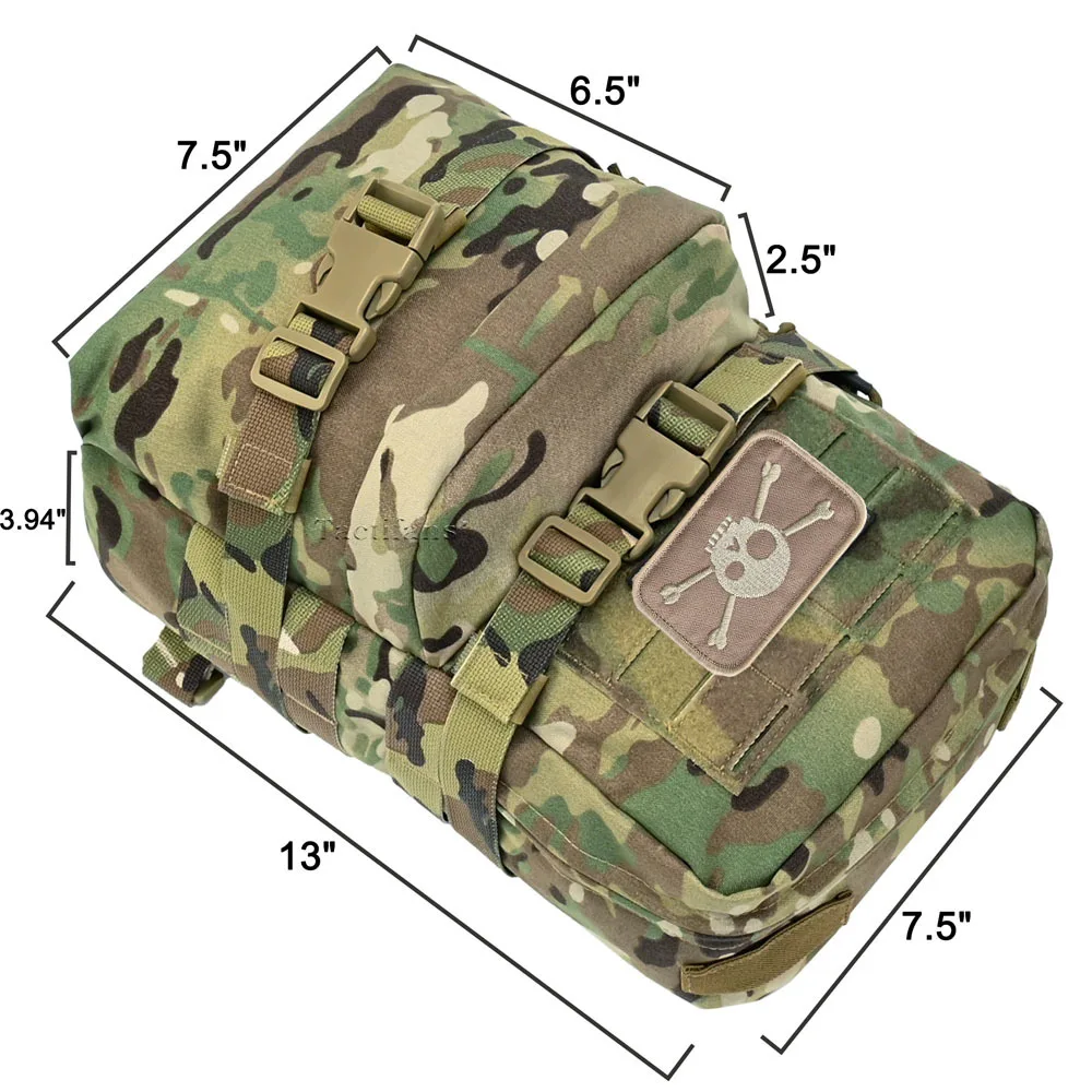 Mini Hydration Bag Tactical Molle Backpack Plate Hydration Carrier 500D Nylon Outdoor Sports Tactical Vest Hunting Bag