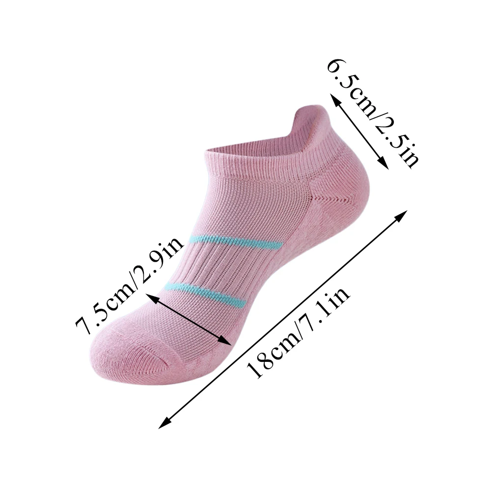 Men Sports Socks Towel Bottom Socks Solid Color Hosiery Running Socks Foot Ankle Socks Breathable Sweat Absorbent Fashion Lady