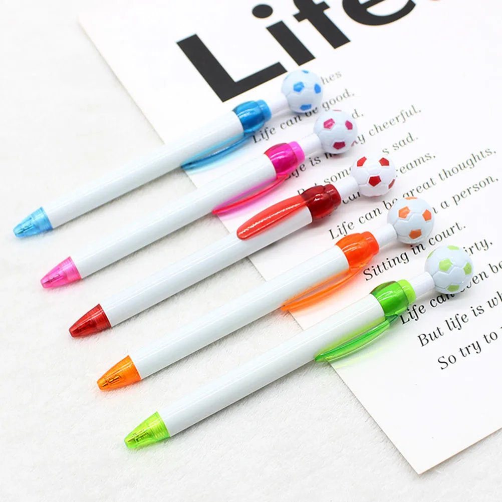 

12pcs Soccer Ballpoint Pens Abs Retractable Smooth Writing Pens For School Students Replacement Refill Novelty Fun Party Favors