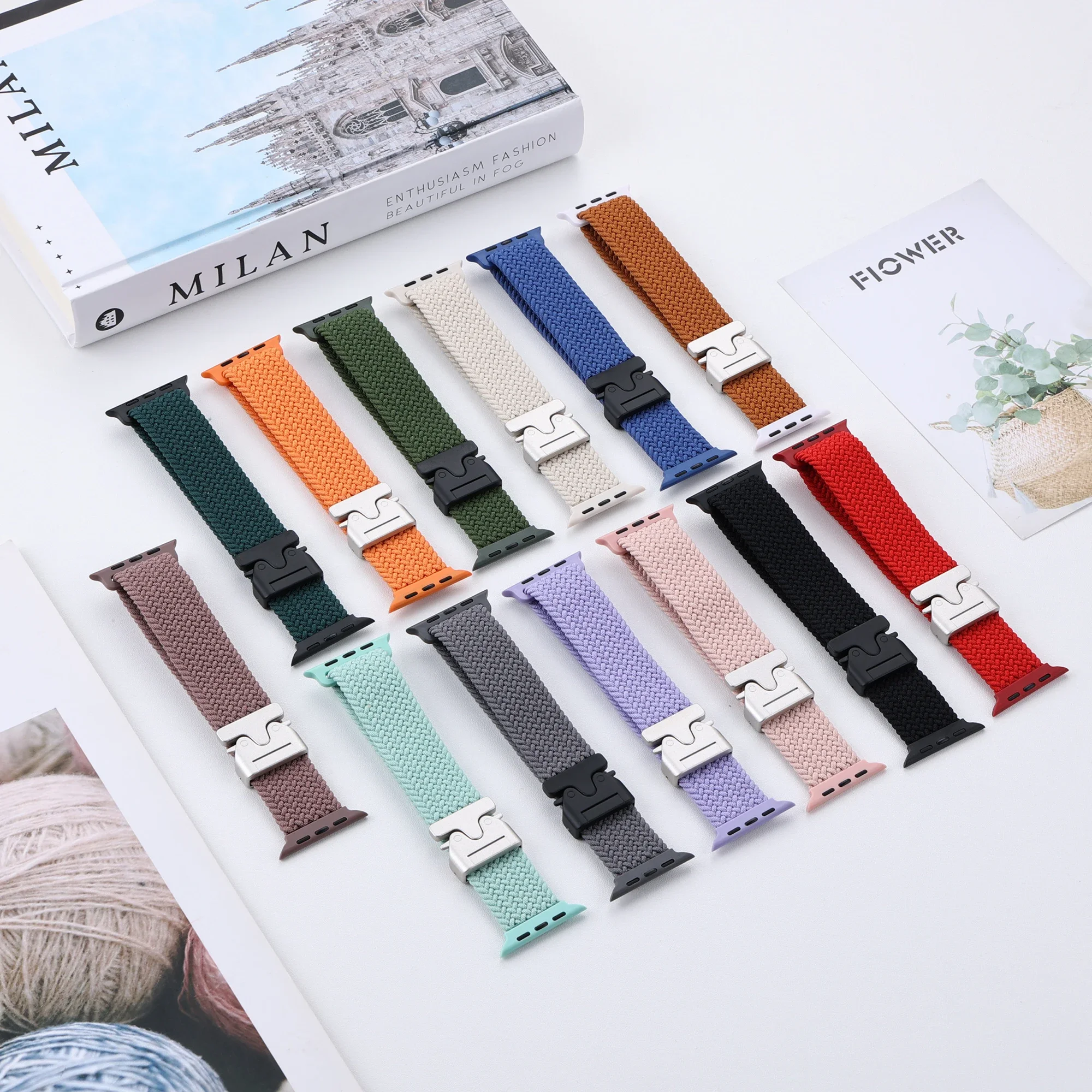 Нейлоновый ремешок с парашютом для Apple Watch Ultra 2 49 мм 10 46 мм 42 мм Плетеный браслет iWatch 10 9 8 7 6 45 мм 41 мм 44 мм 40 мм Браслет