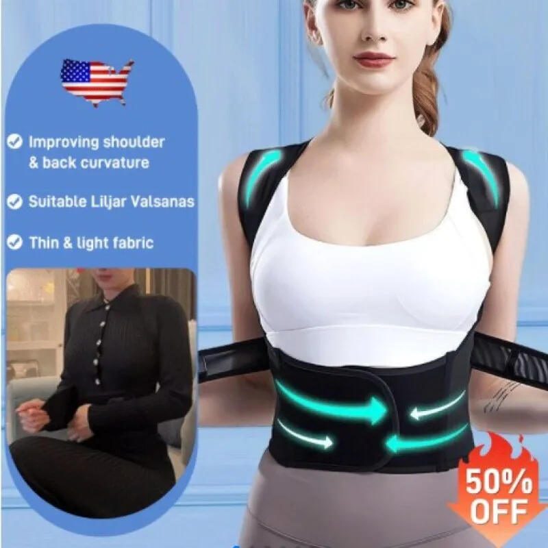 Back Brace Adjustable Posture Corrector Shoulder Lumbar Brace Adult Corset Posture Correction Back Support Belt Back Pain Relief