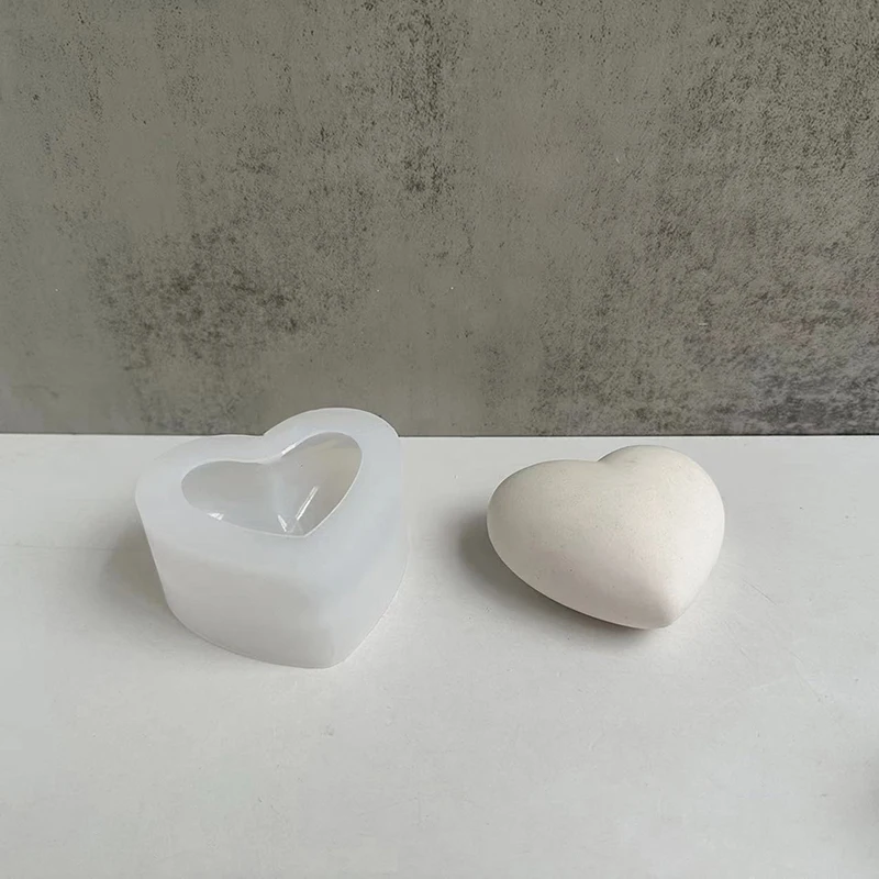 3D Love Heart Silicone Mold Aroma Plaster Candle Mould DIY Dessert Mousse Baking Pastry Candy Chocolate Moulds Cake Decoration image 4