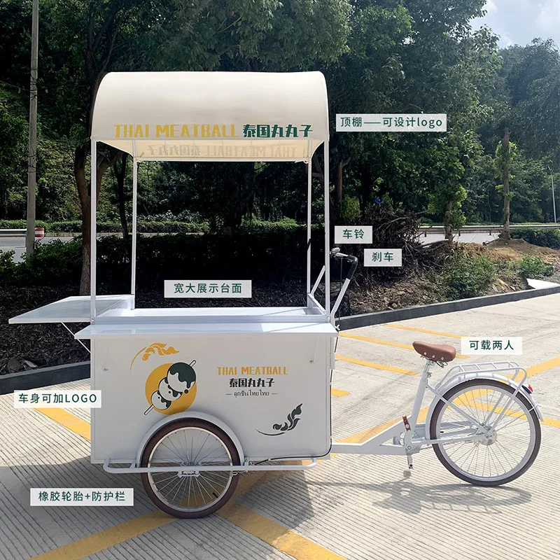 

ins wind multi-functional mobile dining car, stall shopping mall display mobile sales display car wrought iron float