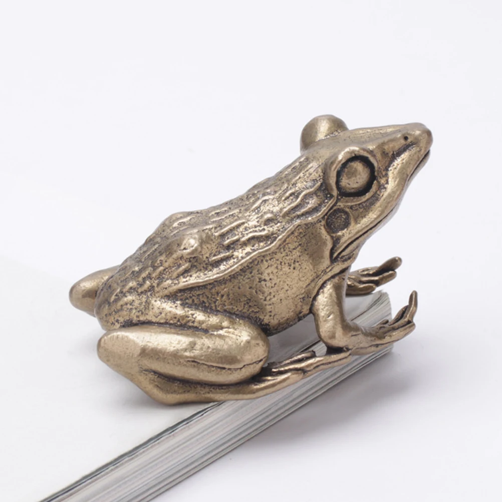 

Cute Brass Figurine Tea Pet Decor Small Animal Desk Office Home Brass Decor Statues Gift for Tea Set Room Ornament