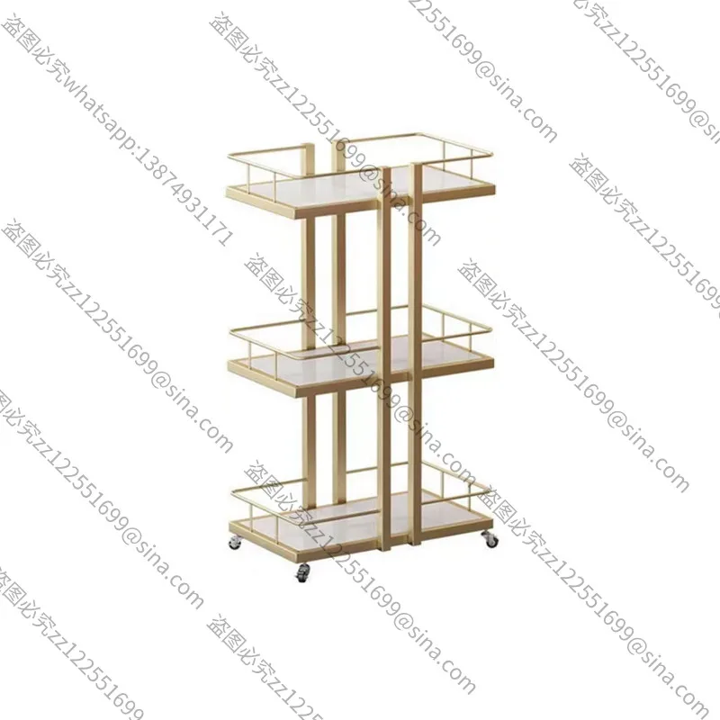 Suitable for Light Luxury Beauty Salon Special Cart Beauty Salon Trolley Eyelashes Nail Care Product Storage Rack