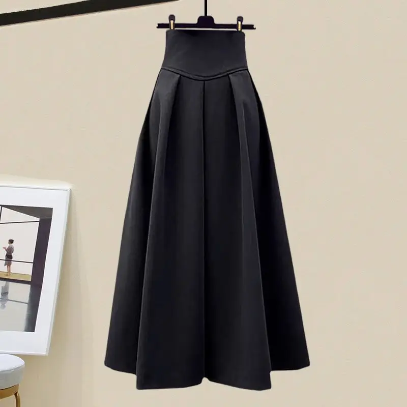 Lady Graceful Vintage Bowknot Collar สีดําเสื้อกระโปรง 2 ชิ้นชุดผู้หญิงฤดูใบไม้ผลิฤดูใบไม้ร่วง Retro เสื้อแขนยาวชุดกระโปรง