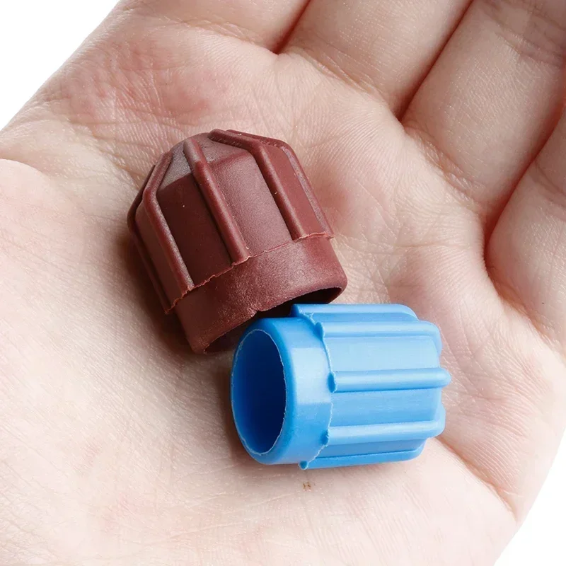 Blue Brown AC Valve Cap 2Pcs Refrigerant Valve High/Low Voltage R134a Dust Covers Air-conditioning Installation