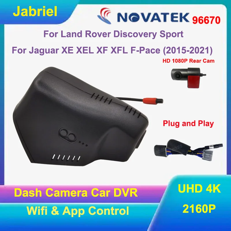 4K UHD 2160P Car Dvr Dash Cam Dual Camera Video Recorder For Land Rover Discovery Sport 2015 2016 2017 2018 2019 2020 2021 2022