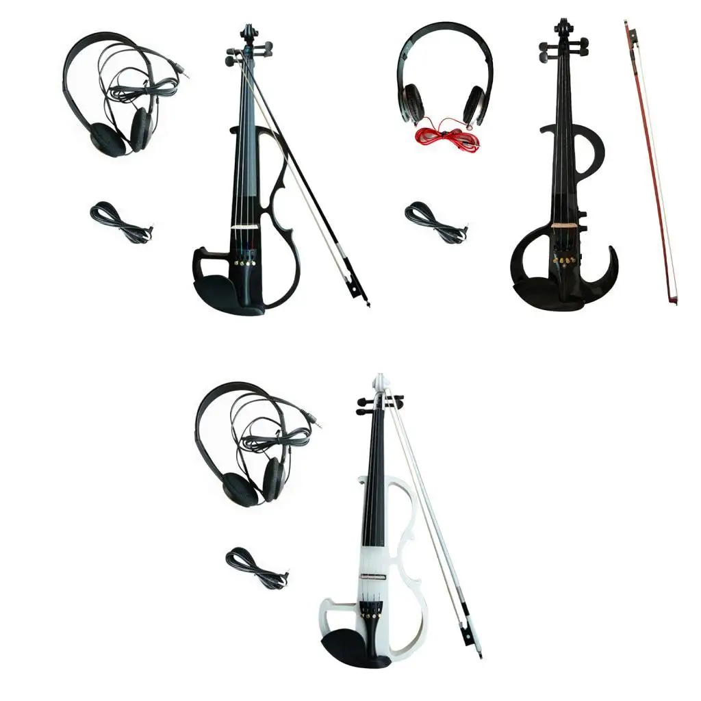 Electric Violin Acoustic Musical Instruments with Ebony Fittings Violin Bow