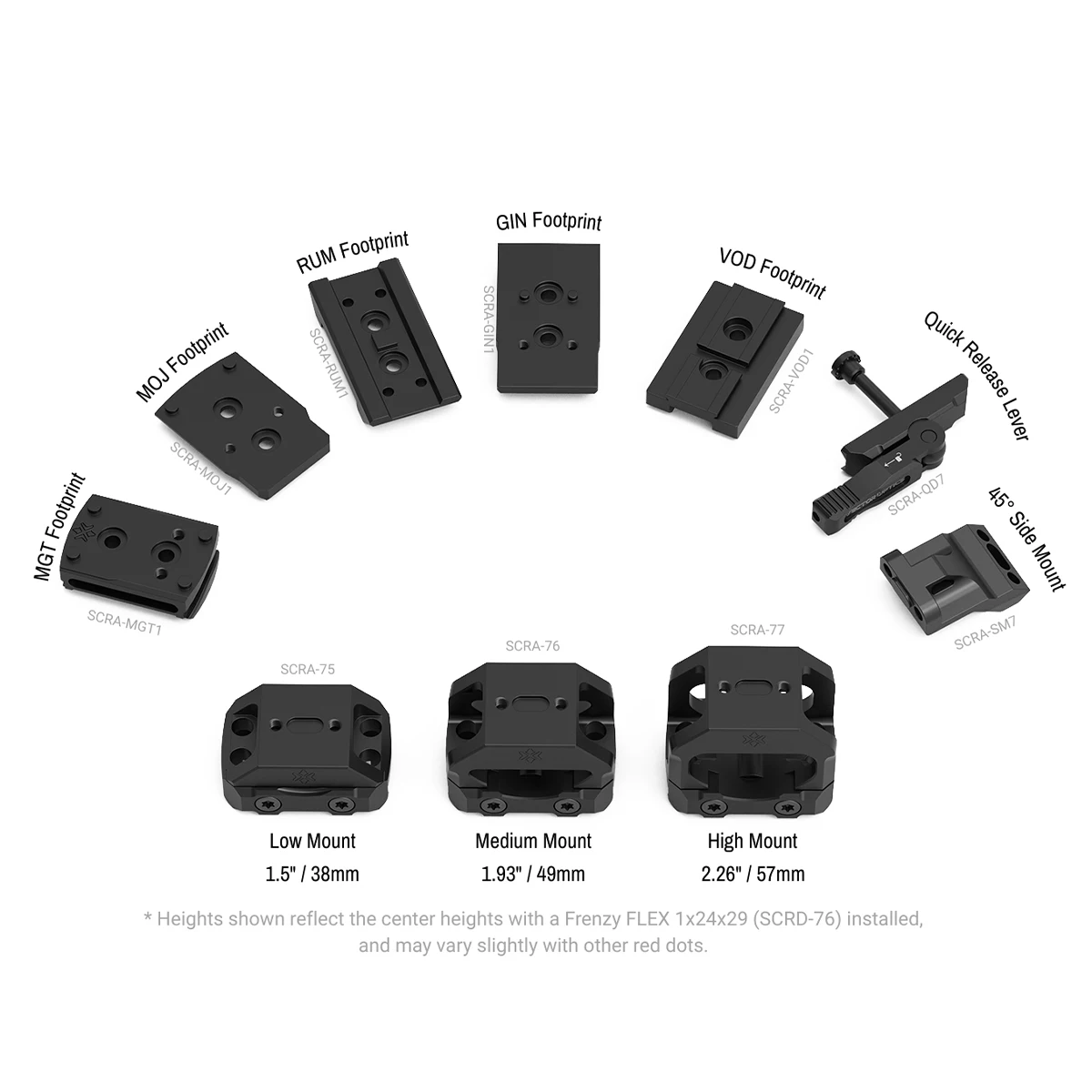 

Vector Optics VAS Red Dot Sight Picatinny Low / Riser Mount MGT Footprint Adapter & MGT Footprint Adapter