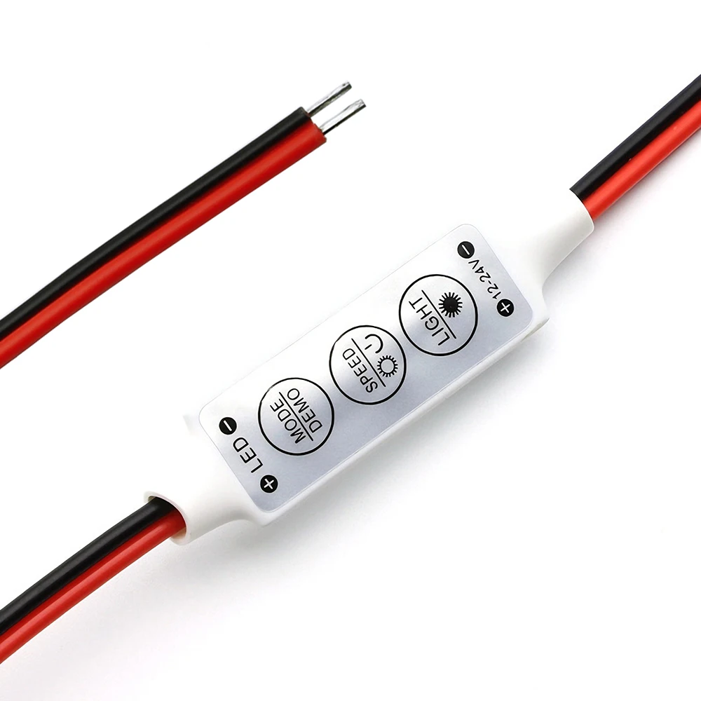 1pcs Mini 12V-24V LED Light Dimming 3 Keys Single Color Led Controller Brightness Dimmer for Led 3528 5050 Strip Light