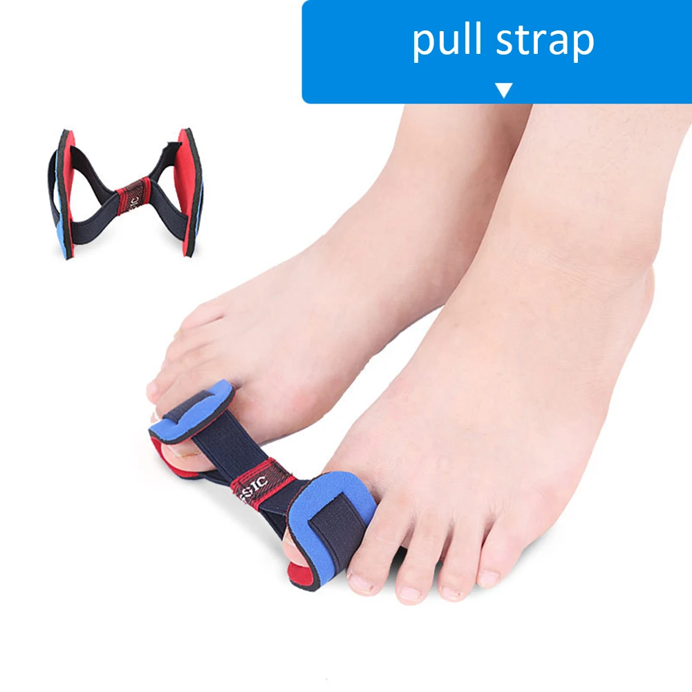 Unisex Foot Hallux Valgus Strap Relieve Pain Elastic Belt Split Toe Orthosis Daily Wear Toe Separator Straightener for Foot Care