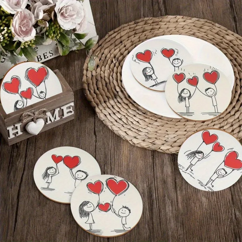 

6pcs/12pcs Classic Wooden Coasters Multi-Purpose Drink Pad, Must-Have for Celebrations, Suitable for Various Occasions & Places