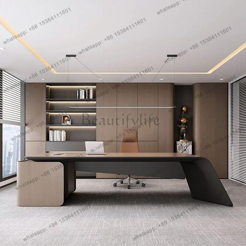 ld Decoration Modern Office Desk Wooden Luxury Drawer Storage Organizers   Design Aesthetic Scrivania Trendy Furniture