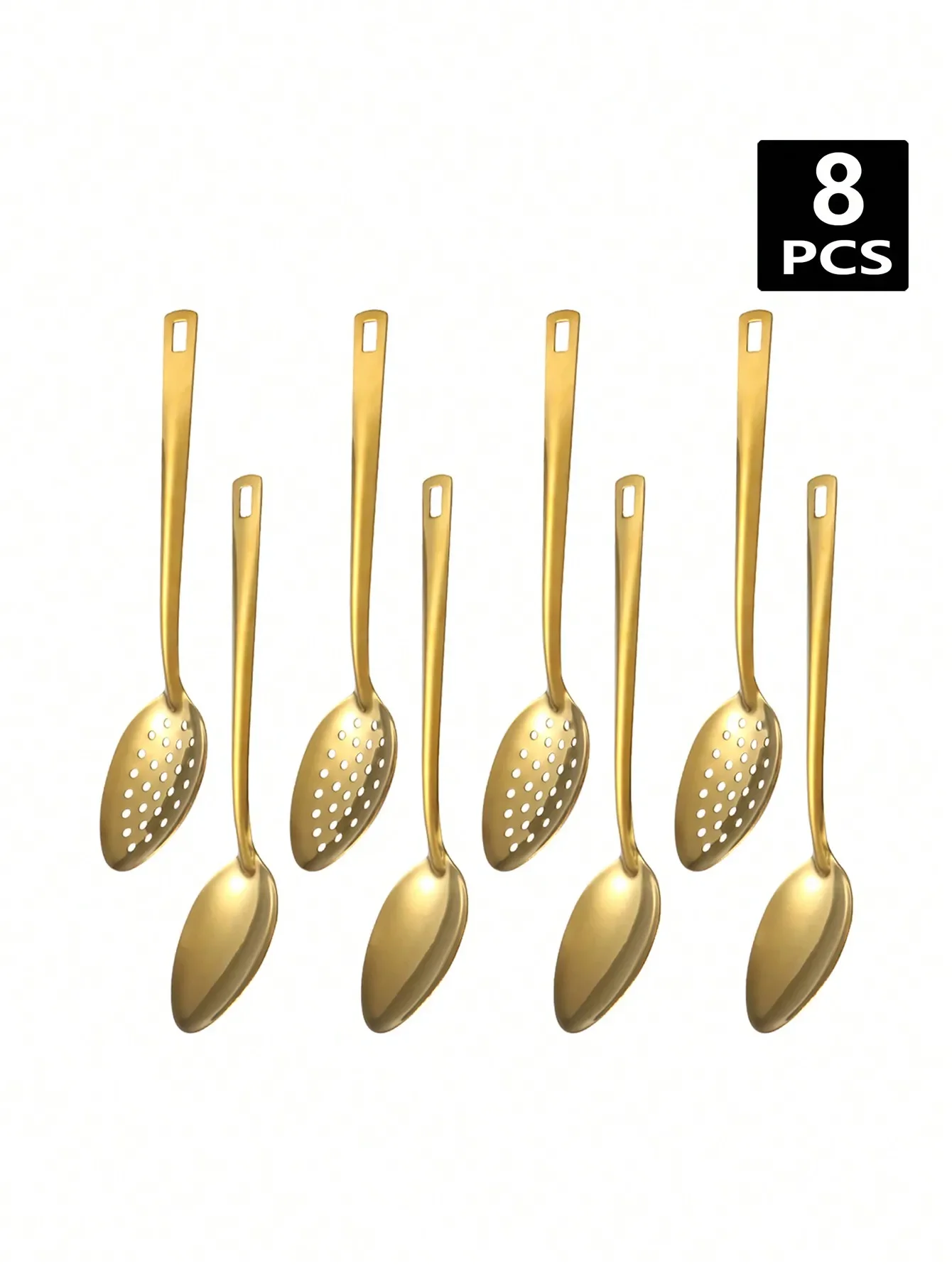 

2/4/8pcs Stainless Steel Serving Spoons Cutlery Set, Suitable For Household, Hotel, Wedding And Party,Kitchen,Christmas Gift,School Supplies,Perfect gift