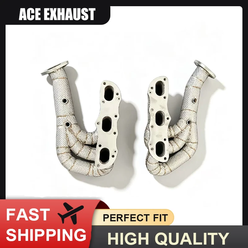

Factory Outlet Exhaust Downpipe with Heat Shield Is Suitable for Porsche 981 GT4 Part 3.8L